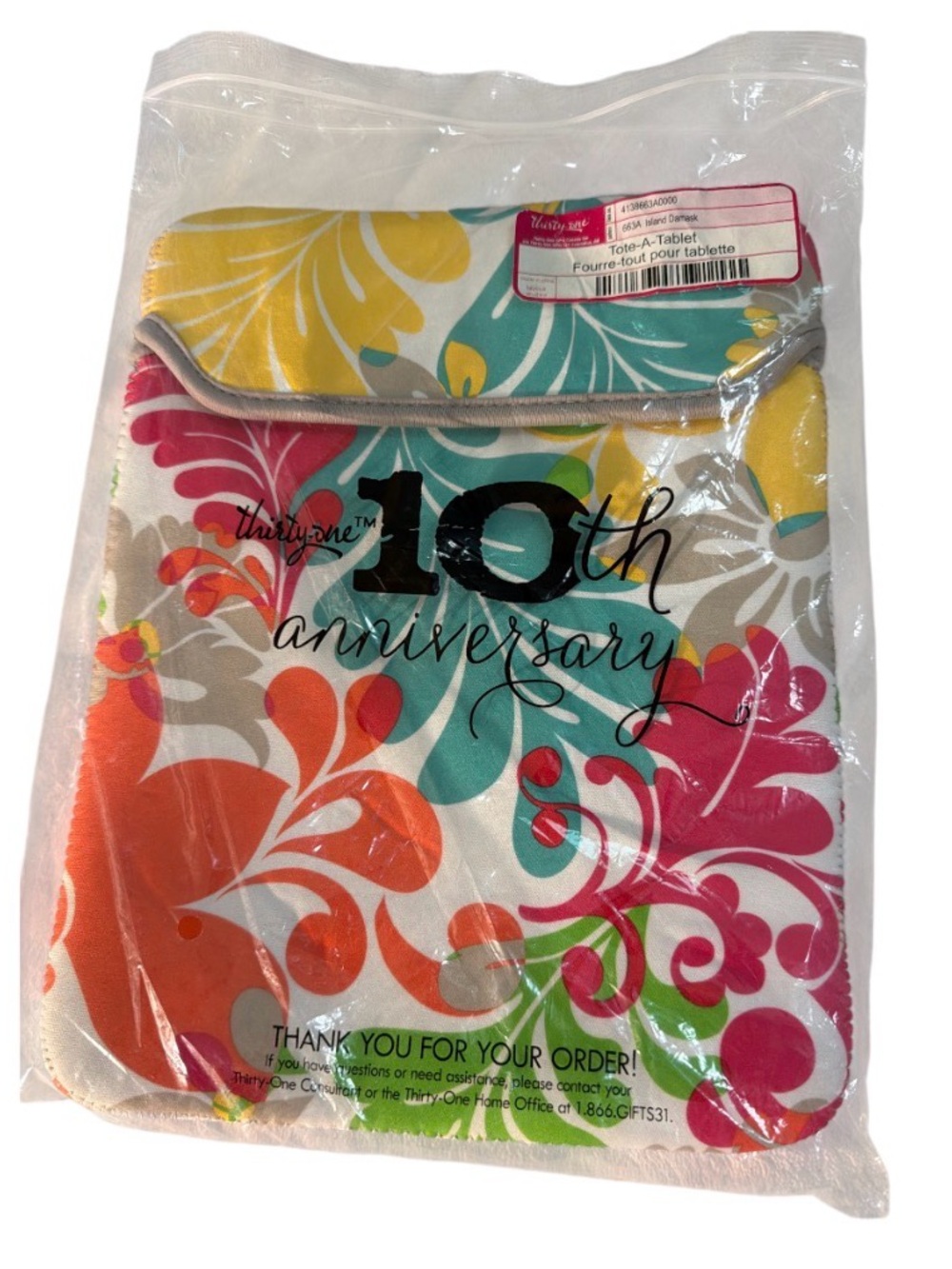 thirty-one 10th Anniversary Floral Tablet Sleeve - Multicolor